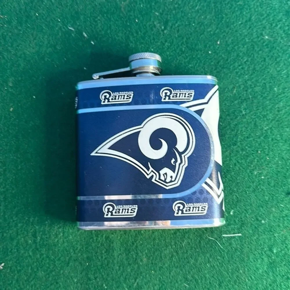 NFL Los Angeles Rams Official Team Logo Stainless Steel Hip Flask Football Fan